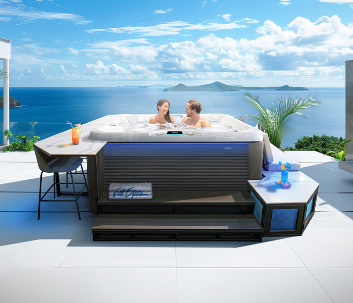 Calspas hot tub being used in a family setting - Hayward